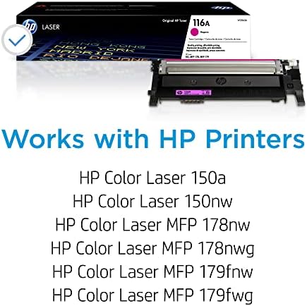 מחסנית HP 116A Magenta Toner | עובד עם סדרת לייזר Color 150 של HP, לייזר צבעוני HP MFP 178, 179 סדרה